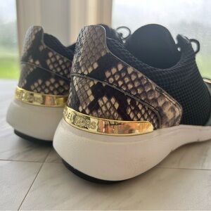Michael Kors Black and Snake Print Sneakers